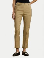LAUREN RALPH LAUREN Spodnie materiałowe 200811955006 Beżowy Skinny Fit. Brązowe spodnie materiałowe Lauren Ralph Lauren, bez wzorów, z bawełny. Za 719.99 zł.
