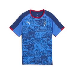 Młodzieżowa koszulka piłkarska Neymar Jr Playmaker PUMA Blazing Blue White Ultra. Biała bluzki Puma, m, bez wzorów, młodzieżowe, bez kołnierzyka, bez ramiączek. Za 129.00 zł.