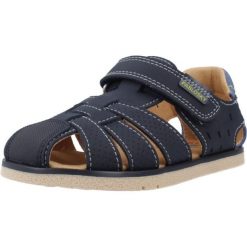 Sandały PABLOSKY 055223P Niebieski. Niebieskie sandały PABLOSKY, bez wzorów, ze skóry, bez obcasa, bez zapięcia. Za 234.99 zł.