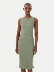 Vero Moda Sukienka codzienna Ruby 10343004 Khaki Slim Fit. Brązowe sukienki Vero Moda, na co dzień, xl, bez wzorów, z bawełny, bez kołnierzyka, bez ramiączek, proste. Za 139.99 zł.