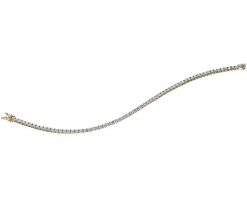 Bransoletka z żółtego złota z brylantami - 18 cm - 3,55 ct - próba 585. Żółte bransoletki Apart, z brylantem, złote. Za 42,990.00 zł.