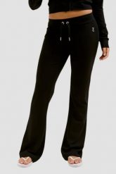 JUICY COUTURE Czarne damskie spodnie dresowe Single Jersey Apollo Low Rise, Rozmiar S. Czarne spodnie dresowe Juicy Couture, s, bez wzorów, z dresówki. W wyprzedaży za 259.99 zł.