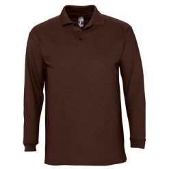 Koszulka Polo Z Długim Rękawem Dla Dorosłych Unisex Winter II. Brązowe bluzki SOL'S, m, bez wzorów, casualowe, bez kołnierzyka, bez ramiączek. Za 107.99 zł.