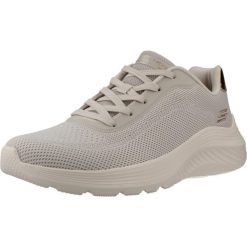Buty SKECHERS BOBS SQUAD WAVES CURRENT Beżowy. Brązowe trekkingi Skechers, z tkaniny, trekkingowe. Za 245.99 zł.