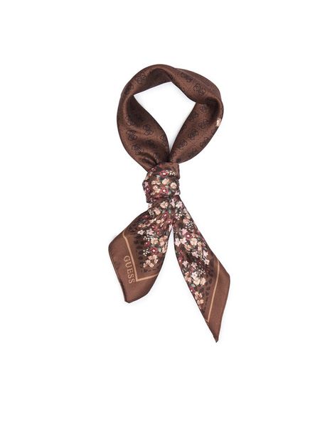 Guess Apaszka AW5534 POL03 Brązowy. Brązowe rękawiczki Guess, z aplikacjami, z poliesteru. Za 154.99 zł.