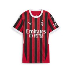 Damska koszulka domowa AC Milan 24/25 PUMA For All Time Red Black. Czarne bluzki Puma, l, bez wzorów, sportowe, bez kołnierzyka, bez ramiączek. Za 449.00 zł.