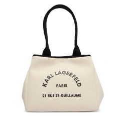 Torebka KARL LAGERFELD. Brązowe shopper KARL LAGERFELD, bez wzorów, bez dodatków. Za 549.99 zł.