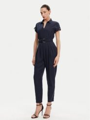 ACCESS FASHION Kombinezon 53-5511-128 Granatowy Regular Fit. Niebieskie sukienki ACCESS FASHION, bez wzorów, z lyocellu, bez kołnierzyka, bez ramiączek. Za 499.99 zł.