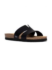 Sunbay Klapki "Jeel" w kolorze czarnym rozmiar: 38. Czarne klapki Sunbay, bez wzorów, z otwartym noskiem, bez obcasa. Za 117.45 zł.