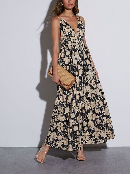 LA Angels Sukienka w kolorze czarno-kremowym rozmiar: L. Czarne sukienki LA Angels, na imprezę, l, bez wzorów, bez kołnierzyka, bez ramiączek, maxi. Za 156.61 zł.