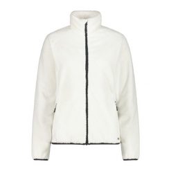 Bluza polarowa damska CMP 35P1566 Jacquard Highloft. Białe bluzy CMP, bez wzorów, z polaru, bez kaptura. Za 219.99 zł.