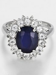 DIAMANTA Złoty pierścionek "Soleil Bleu" z diamentami rozmiar: 60. Niebieskie pierścionki DIAMANTA, z diamentem, złote. Za 2,253.99 zł.