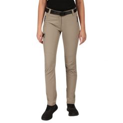 Damskie spodnie outdoorowe Kilpi BELVELA-W. Brązowe spodnie sportowe Kilpi, l, bez wzorów, trekkingowe. Za 318.77 zł.