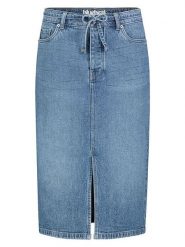 Sublevel Spódnica dżinsowa w kolorze niebieskim rozmiar: L. Niebieskie spódnice Sublevel, na co dzień, l, z aplikacjami, ze skóry, klasyczne, midi, proste. Za 86.99 zł.