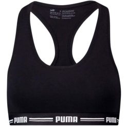 Biustonosz Sportowy Damski Racerback. Czarne bielizna sportowa Puma, l, bez wzorów. Za 126.99 zł.