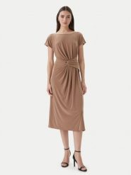 Joseph Ribkoff Sukienka codzienna 261146 Beżowy Relaxed Fit. Brązowe sukienki Joseph Ribkoff, na co dzień, bez wzorów, z syntetyku, bez kołnierzyka, bez ramiączek, proste. Za 1,039.00 zł.