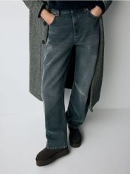 Skórzane śniegowce na platformie - ciemnobrązowy. Brązowe trapery i śniegowce Reserved, ze skóry. W wyprzedaży za 129.99 zł.