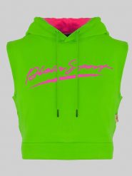 Plein Sport Bluza w kolorze jasnozielonym rozmiar: M. Zielone bluzy Plein Sport, m, bez wzorów, z bawełny, z kapturem. Za 202.50 zł.