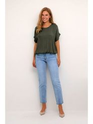 Kaffe Bluzka w kolorze khaki rozmiar: 36. Brązowe bluzki Kaffe, s, bez wzorów, z wiskozy, klasyczne, bez kołnierzyka, bez ramiączek. Za 56.99 zł.