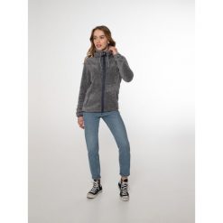 Bluza z długim rękawem rozpinana na zamek damska PROTEST Riri. Szare bluzy Protest, bez wzorów, bez kaptura. Za 299.99 zł.