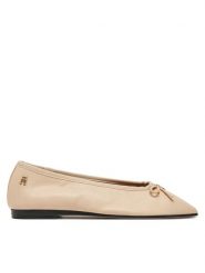 Tommy Hilfiger Baleriny Soft Leather Ballerina Bow FW0FW08355 Różowy. Czerwone baleriny TOMMY HILFIGER, bez wzorów, ze skóry, bez obcasa. Za 259.99 zł.