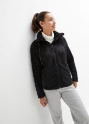 Bluza rozpinana z polaru, wygodny fason. Czerwone bluzy bonprix, bez wzorów, z polaru, bez kaptura. Za 99.99 zł.