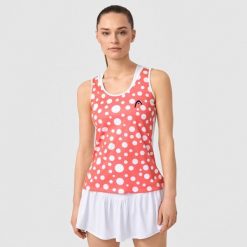 SPIRIT II Tank Top Women. Czerwone topy Head, s, bez wzorów, bez kołnierzyka, bez ramiączek. W wyprzedaży za 189.00 zł.