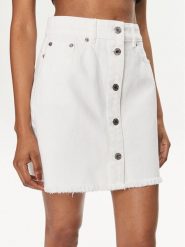 MICHAEL Michael Kors Spódnica jeansowa MS470CO80V Biały Slim Fit. Białe spódnice MICHAEL Michael Kors, bez wzorów, z bawełny. Za 499.99 zł.