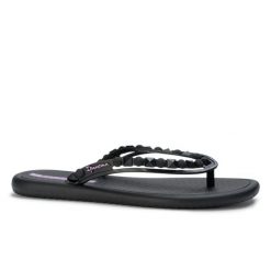 Japonki klapki damskie Ipanema 27130 MEU SOL AD. Czarne klapki Ipanema, bez wzorów, z materiału, bez obcasa. Za 35.00 zł.