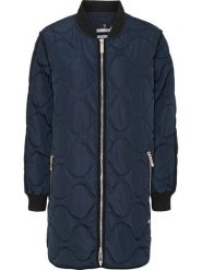 TicketWOMAN Płaszcz pikowany "Carla" w kolorze granatowym rozmiar: 44. Niebieskie płaszcze TicketWOMAN, bez wzorów, bez kaptura. Za 260.99 zł.