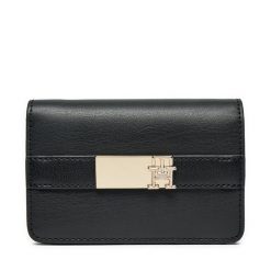 Duży Portfel Damski Tommy Hilfiger. Czarne portfele TOMMY HILFIGER, bez wzorów. Za 299.99 zł.
