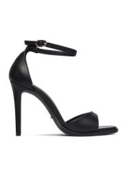 DeeZee Sandały CEO-LCCC1510-1 Czarny. Czarne sandały DeeZee, bez wzorów, z materiału, bez obcasa, na szpilce, bez zapięcia. Za 139.99 zł.