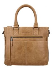 HIDE & STITCHES Skórzana torebka "Porto" w kolorze jasnobrązowym - 33 x 28 x 9 cm rozmiar: onesize. Brązowe torby na ramię HIDE & STITCHES, bez wzorów, z materiału, przez ramię, bez dodatków. Za 382.99 zł.