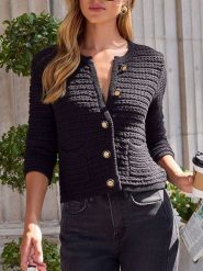 Milan Kiss Kardigan w kolorze czarnym rozmiar: XL. Czarne kardigany Milan Kiss, xl, bez wzorów. Za 152.62 zł.
