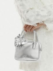 GINO ROSSI Torebka EO-ROSE-LA224-194455 Srebrny. Szare torebki klasyczne Gino Rossi, bez wzorów, ze skóry, bez dodatków. Za 279.99 zł.