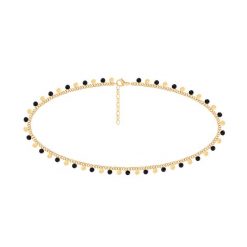 Naszyjnik Sophie z czarną emalią, pozłacany. Czarne naszyjniki Lilou, pozłacane. Za 229.00 zł.
