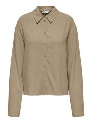 ONLY Bluzka w kolorze szarobrązowym rozmiar: XL. Brązowe bluzki Only, xl, bez wzorów, bez kołnierzyka, bez ramiączek. Za 114.98 zł.