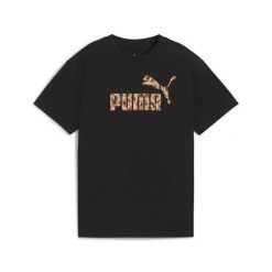 Młodzieżowa koszulka Essentials Animal Logo Infill PUMA Black. Czarna bluzki Puma, m, bez wzorów, prążkowane, młodzieżowe, bez kołnierzyka, bez ramiączek. W wyprzedaży za 92.30 zł.
