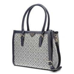 Granatowa Torebka Pepe Moll Elegancka Shopperka Damska. Niebieskie listonoszki Pepe Moll, z aplikacjami, ze skóry ekologicznej, bez dodatków. Za 309.00 zł.
