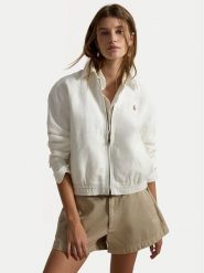 Polo Ralph Lauren Kurtka przejściowa 211938915007 Biały Relaxed Fit. Białe kurtki Polo Ralph Lauren, m, bez wzorów, ze lnu, bez kaptura. Za 1,299.00 zł.