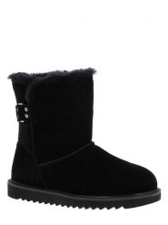 NICEBAY Skórzane botki zimowe "Blackbird" w kolorze czarnym rozmiar: 39. Czarne botki NICEBAY, na zimę, bez wzorów, z materiału, bez obcasa, bez zapięcia. Za 217.99 zł.