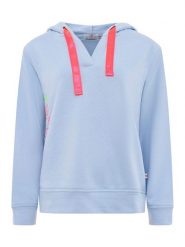 Zwillingsherz Bluza "Smile" w kolorze błękitnym rozmiar: S/M. Niebieskie bluzy Zwillingsherz, m, bez wzorów, z kapturem. Za 198.10 zł.