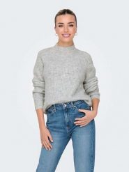 ONLY Sweter w kolorze szarym rozmiar: M. Szare swetry Only, m, bez wzorów, z wełny, bez ramiączek. Za 96.95 zł.