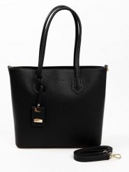 Lia Biassoni Skórzana torebka w kolorze czarnym - 34 x 29 x 12 cm rozmiar: onesize. Czarne torby na ramię Lia Biassoni, bez wzorów, z materiału, na ramię, bez dodatków. Za 304.99 zł.