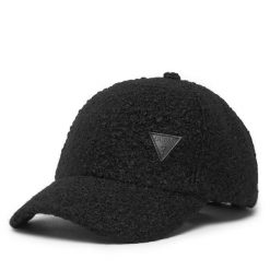 Czapka z daszkiem Guess. Czarne czapki Guess, z aplikacjami. Za 174.99 zł.