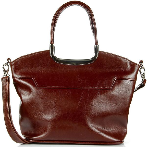 Aktówka kuferek ze skóry naturalnej DAN-A T261 koniakowa. Torebki klasyczne DAN-A, bez wzorów, ze skóry, bez dodatków. Za 369.99 zł.