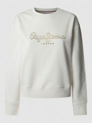 Pepe Jeans Bluza "Maddy" w kolorze kremowym rozmiar: M. Brązowe bluzy Pepe Jeans, m, bez wzorów, z bawełny, bez kaptura. Za 184.89 zł.