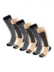 Skarpety narciarskie - Unisex - 6 par - Czarne wielokolorowe. Czarne skarpety POEDERBAAS, bez wzorów, z elastanu. Za 242.82 zł.
