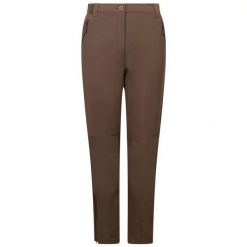 Damskie Spodnie Softshellowe Tawny DLX. Czarne spodnie narciarskie Trespass, m, bez wzorów, z elastanu, trekkingowe. Za 281.99 zł.