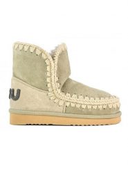 Mou Skórzane botki zimowe w kolorze beżowo-zielonym rozmiar: 41. Brązowe botki Mou, na zimę, bez wzorów, ze skóry, bez obcasa, bez zapięcia. Za 695.99 zł.